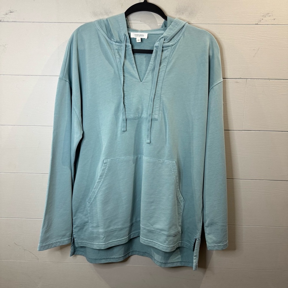 Haven Well Within | Women's Relaxed Fit V-neck Pull Over Hoodie Size Small